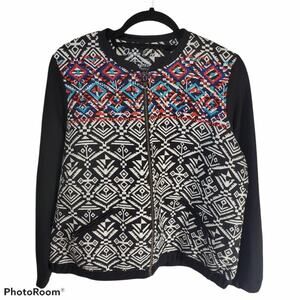 Onque Petite |Colorful Embroidered Jacket  | Size PXL